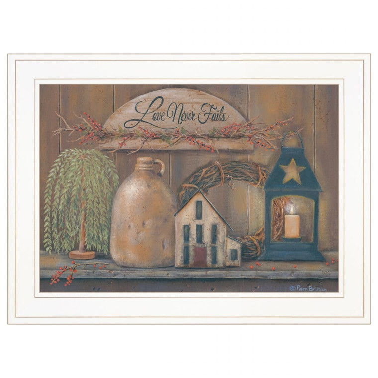 Love Never Fails 5 White Framed Print Wall Art N270-406798