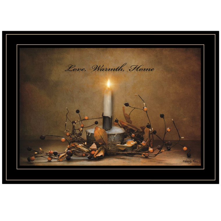 Love Warmth Home 2 Black Framed Print Wall Art N270-405528