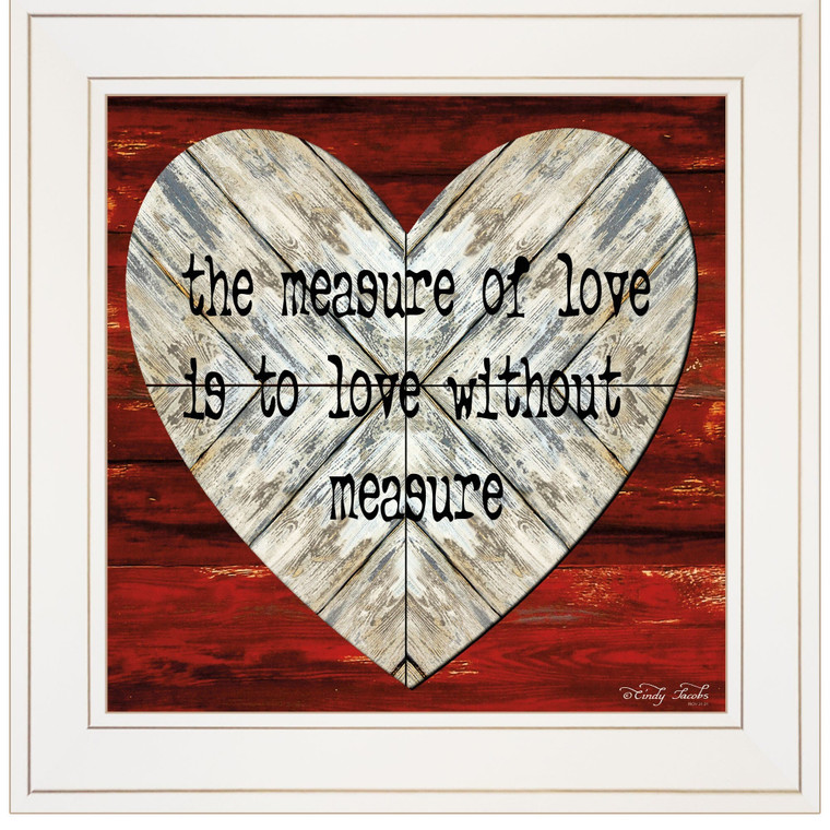 Measure of Love 1 White Framed Print Wall Art N270-404782