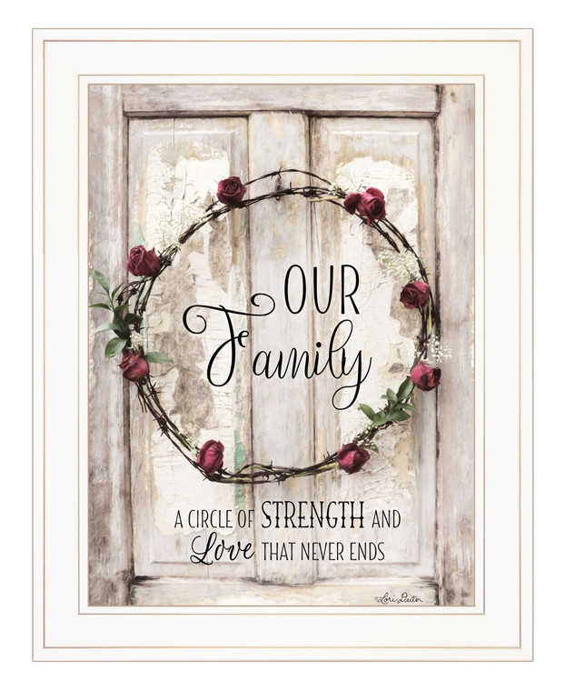 Our Family 1 White Framed Print Wall Art N270-407735