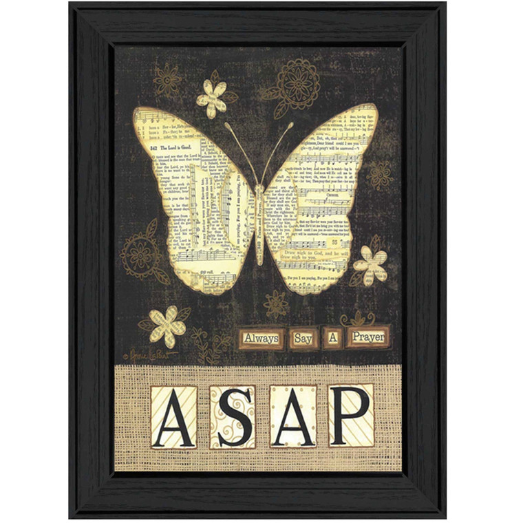 Always Say a Prayer Black Framed Print Wall Art N270-404280
