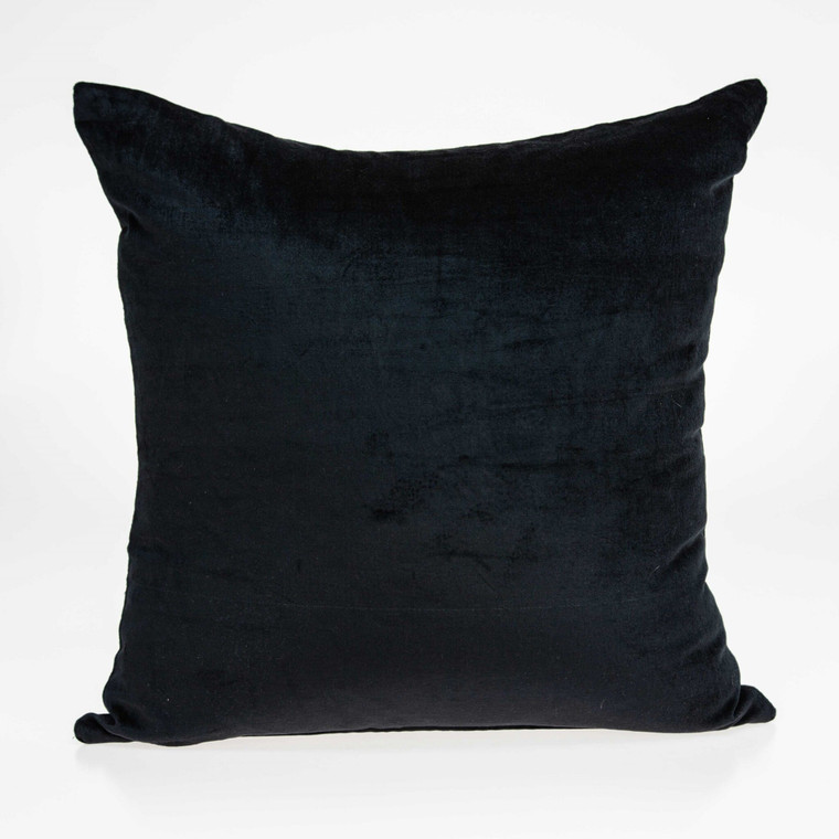 18" X 7" X 18" Transitional Black Solid Pillow Cover With Poly Insert N270-334001