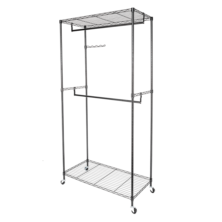 Closet Organizer Garment Rack Clothes Hanger Home Shelf Heavy Duty Furniture T575-S0671286034