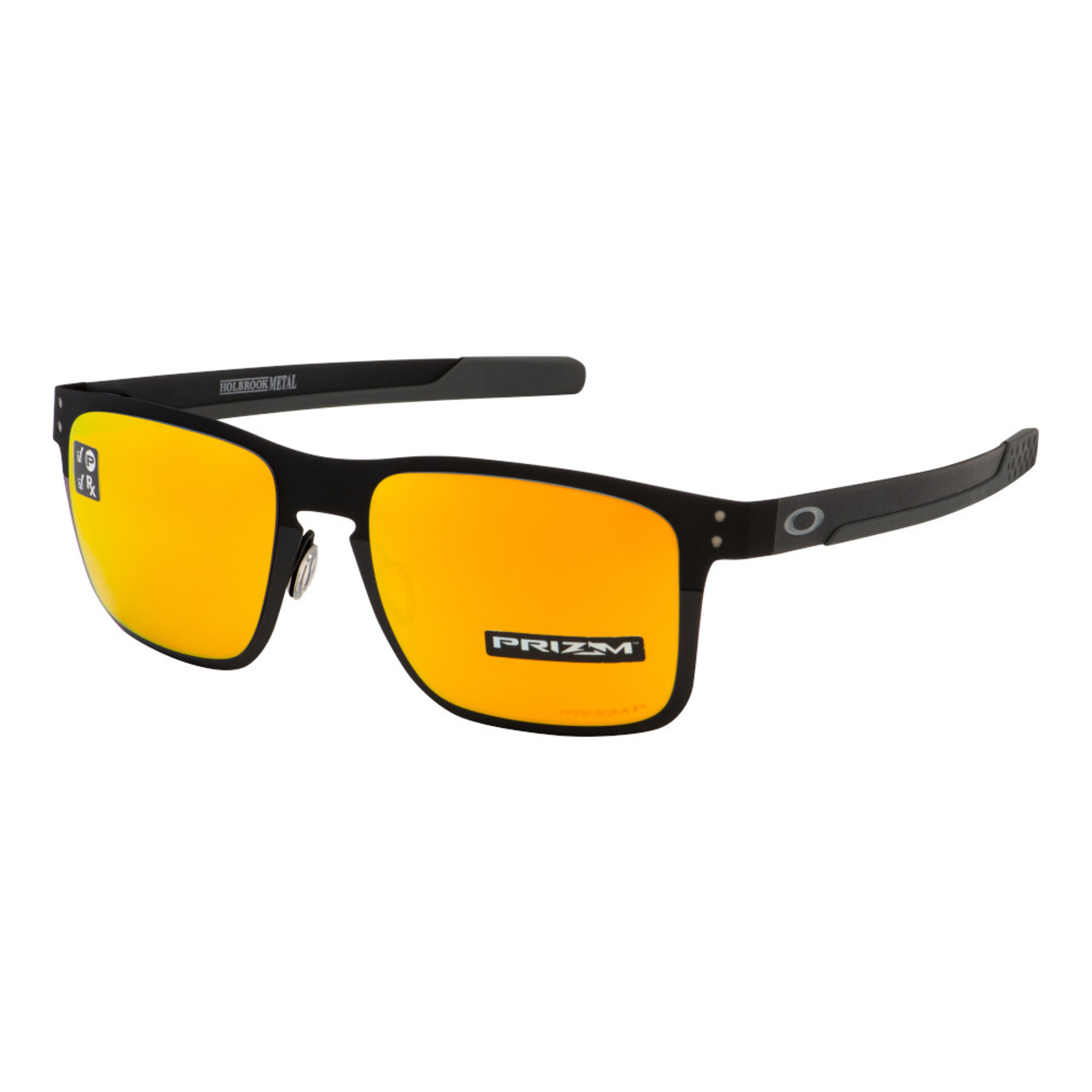 OAKLEY Holbrook Metal Midnight Polished Black with Prizm 24K Polarised  Sunglasses (OO4123-2055)