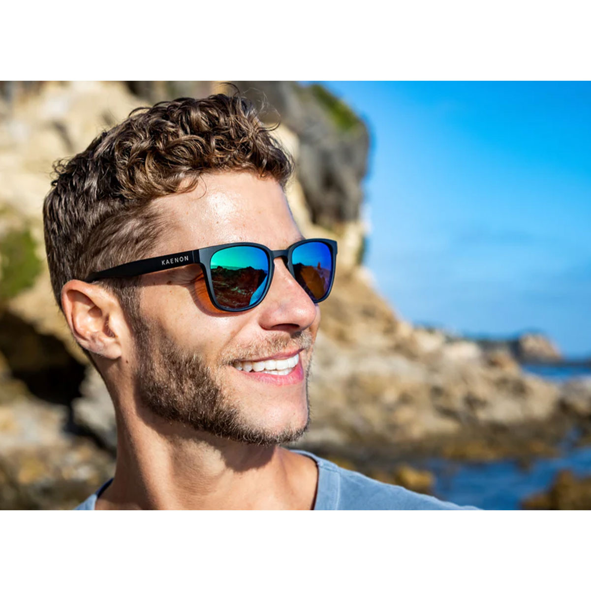 KAENON Unisex Avalon Matte Black - Coastal Green Polarized