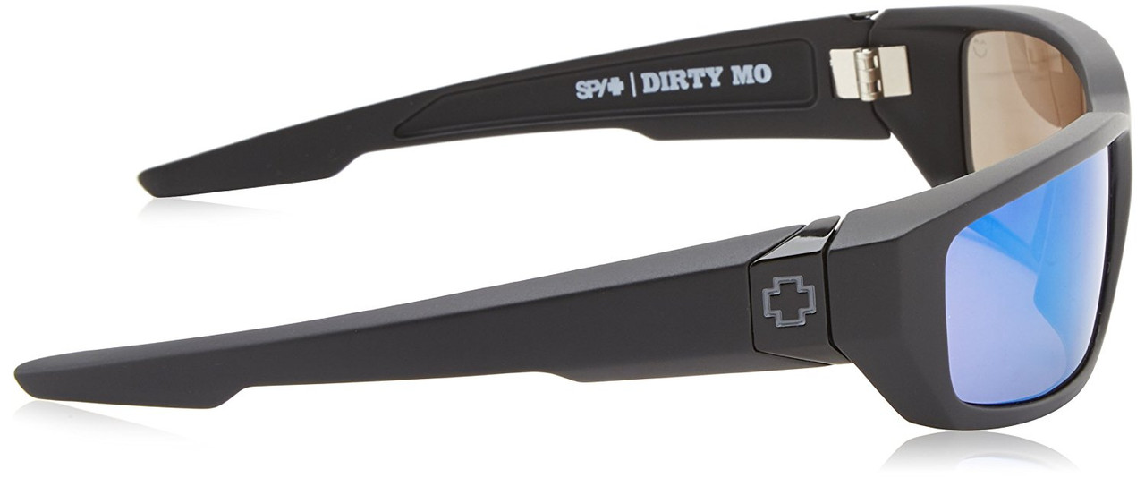 SPY Dirty Mo Matte Black/Happy Bronze Polar with Blue Spectra