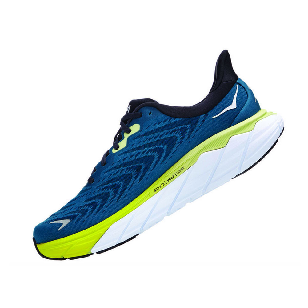 Hoka Arahi 6 Mens Running Shoes Blue Lime Green Stability Sneakers‎ 11.5 D Hoka One One Men main image 3
