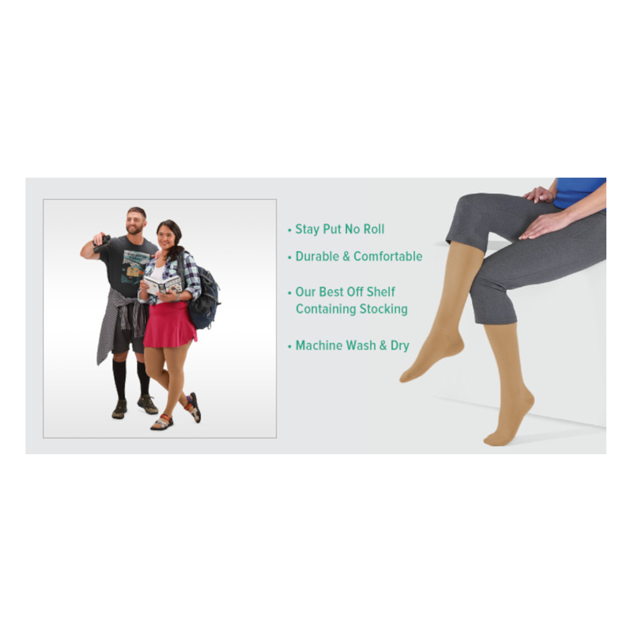 JUZO Dynamic 30-40 mmHg Knee FF 5cm Silicone Band Stockings