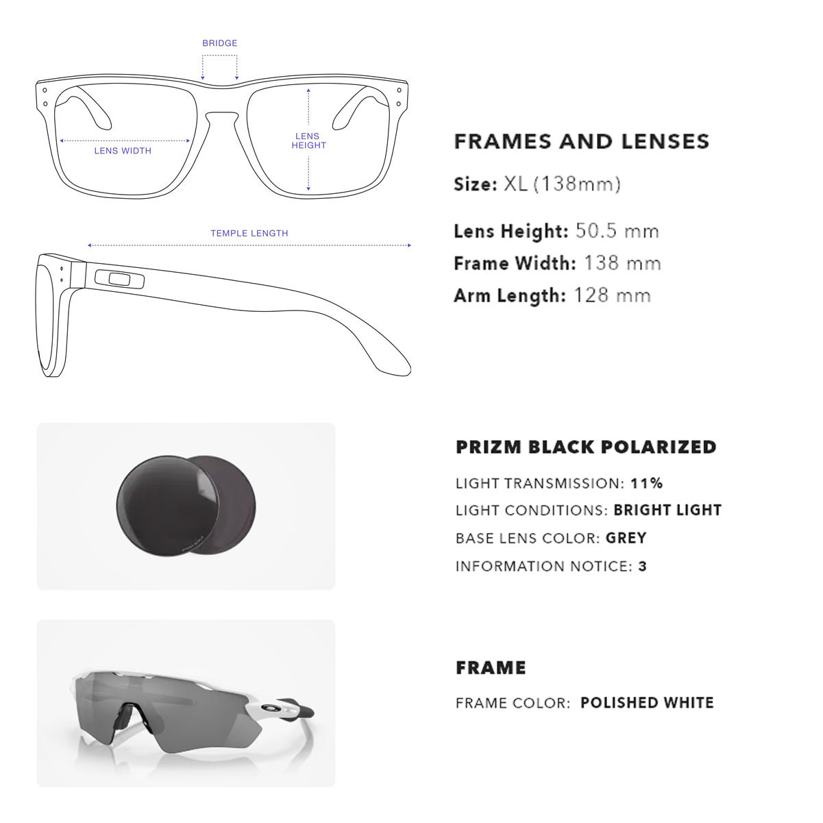 OAKLEY Men's Radar EV Path Sunglasses with Polished White Frame