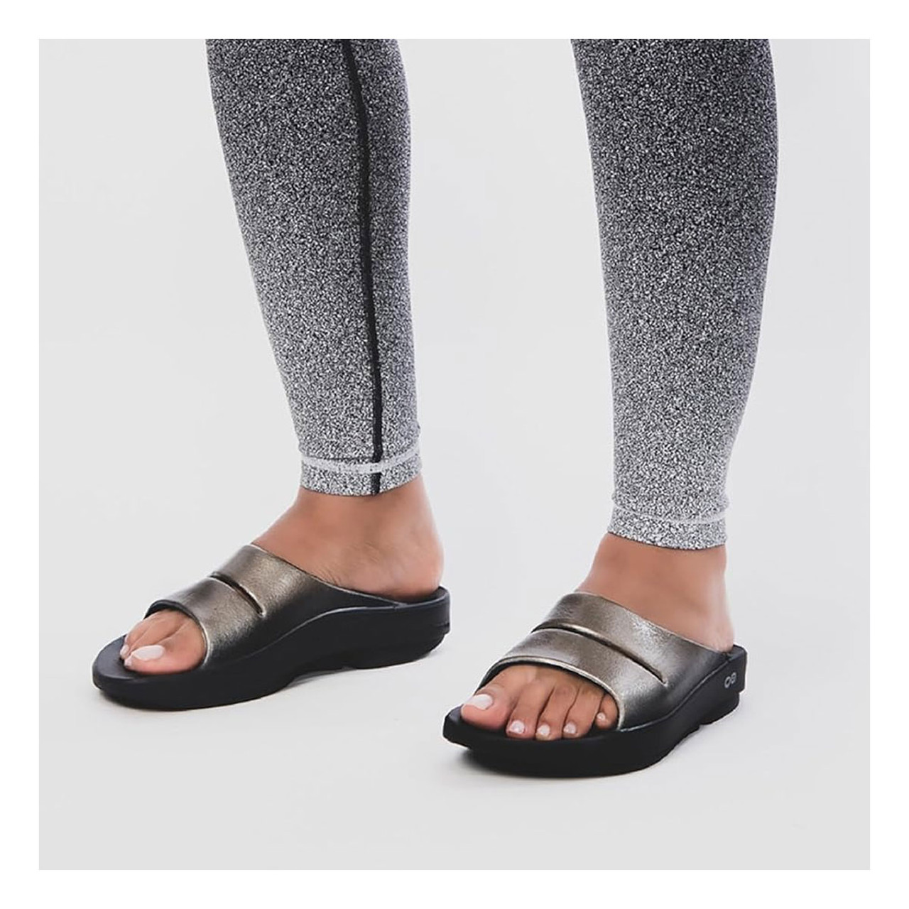 OOFOS Women's OOahh Luxe Recovery Slide Sandals - Free Shipping