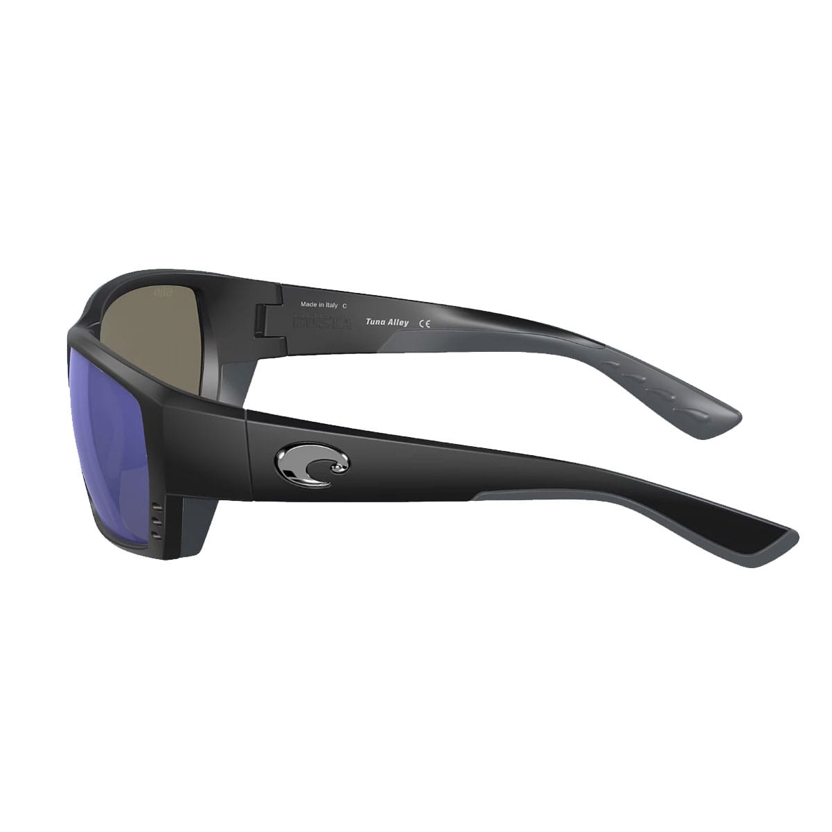 COSTA DEL MAR Men's Tuna Alley Matte Black/Blue Mirror 580G