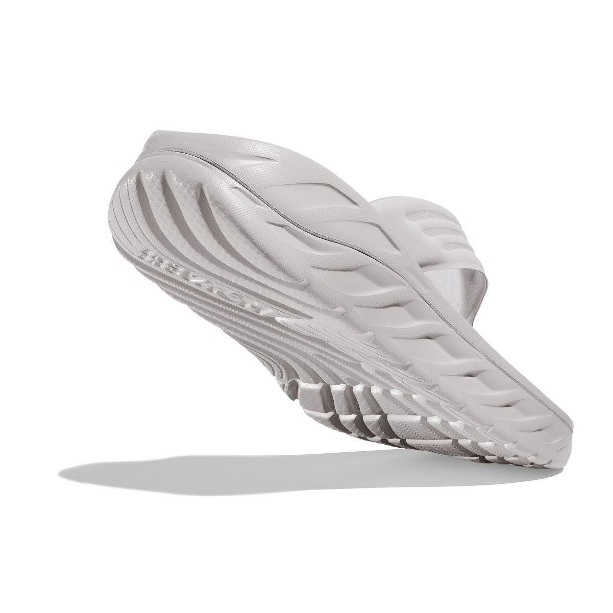 HOKA Men's Ora Lunar Rock/White Recovery Flip Sandals - Free Shipping