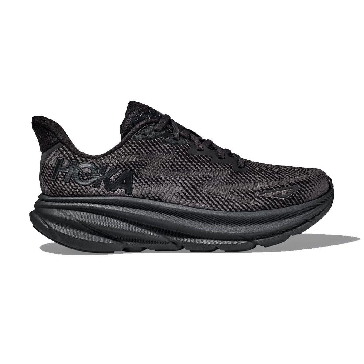 HOKA Men's Clifton Bellwether Black/Black Running Shoes Free