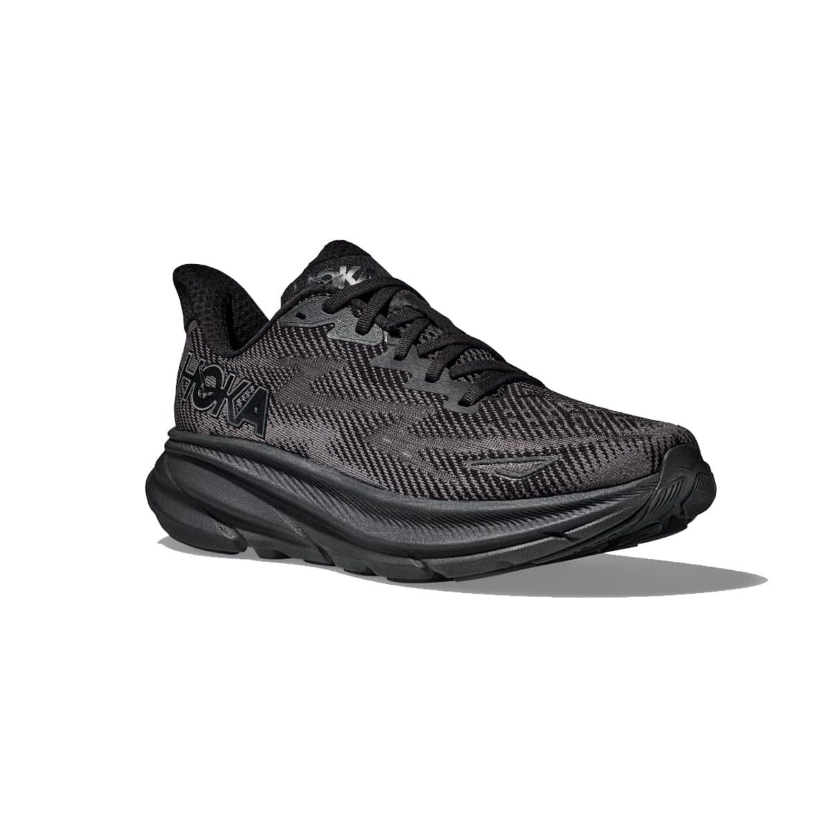 HOKA Men's Clifton 9 Bellwether Black/Black Running Shoes - Free