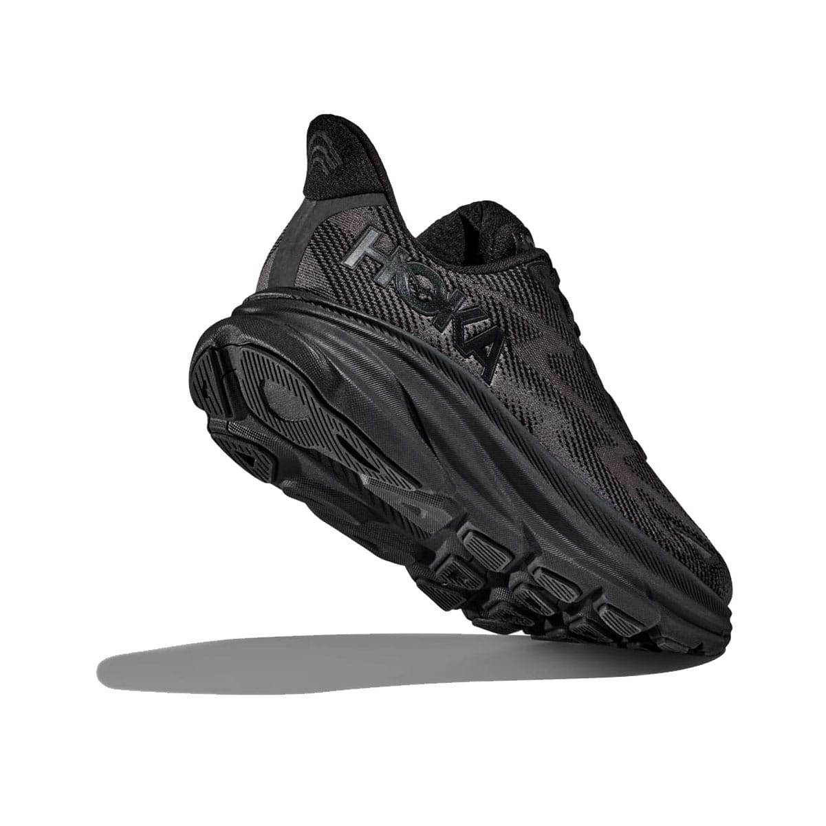 HOKA Men's Clifton 9 Bellwether Black/Black Running Shoes - Free