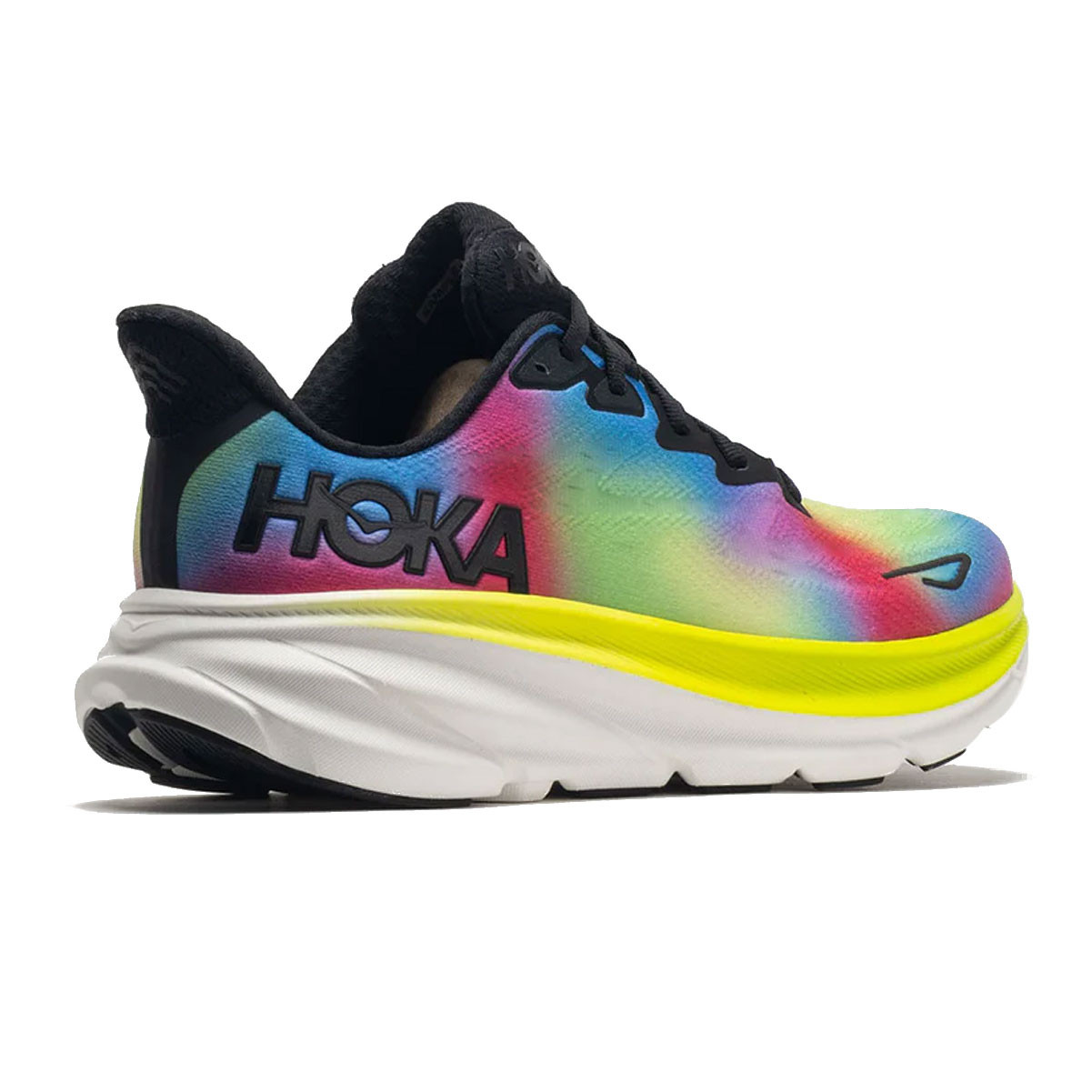 HOKA Men's Clifton 9 Black/Multi Running Shoes - Free Shipping