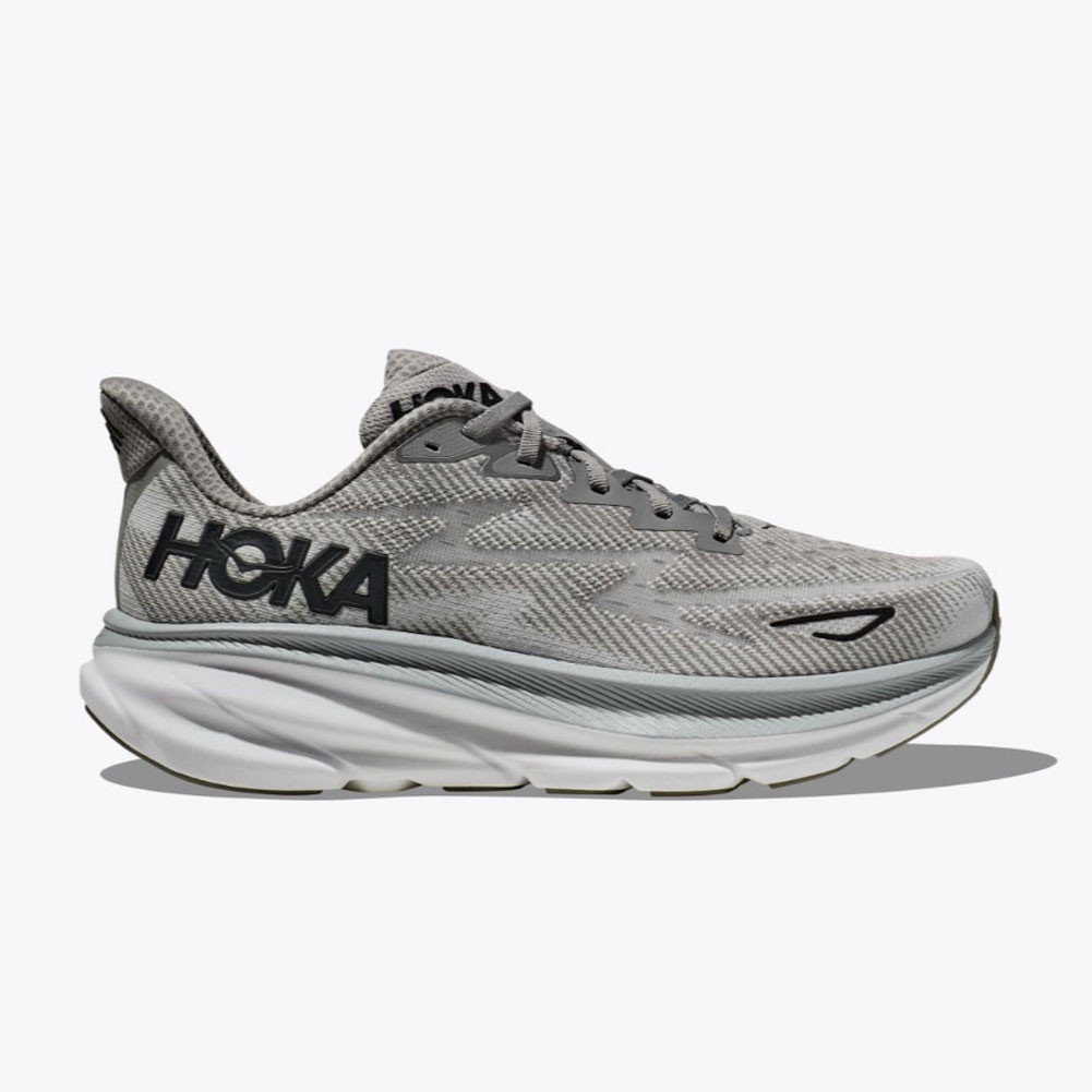 HOKA Men's Clifton 9 Harbor Mist/Black Running Shoes - Free Shipping