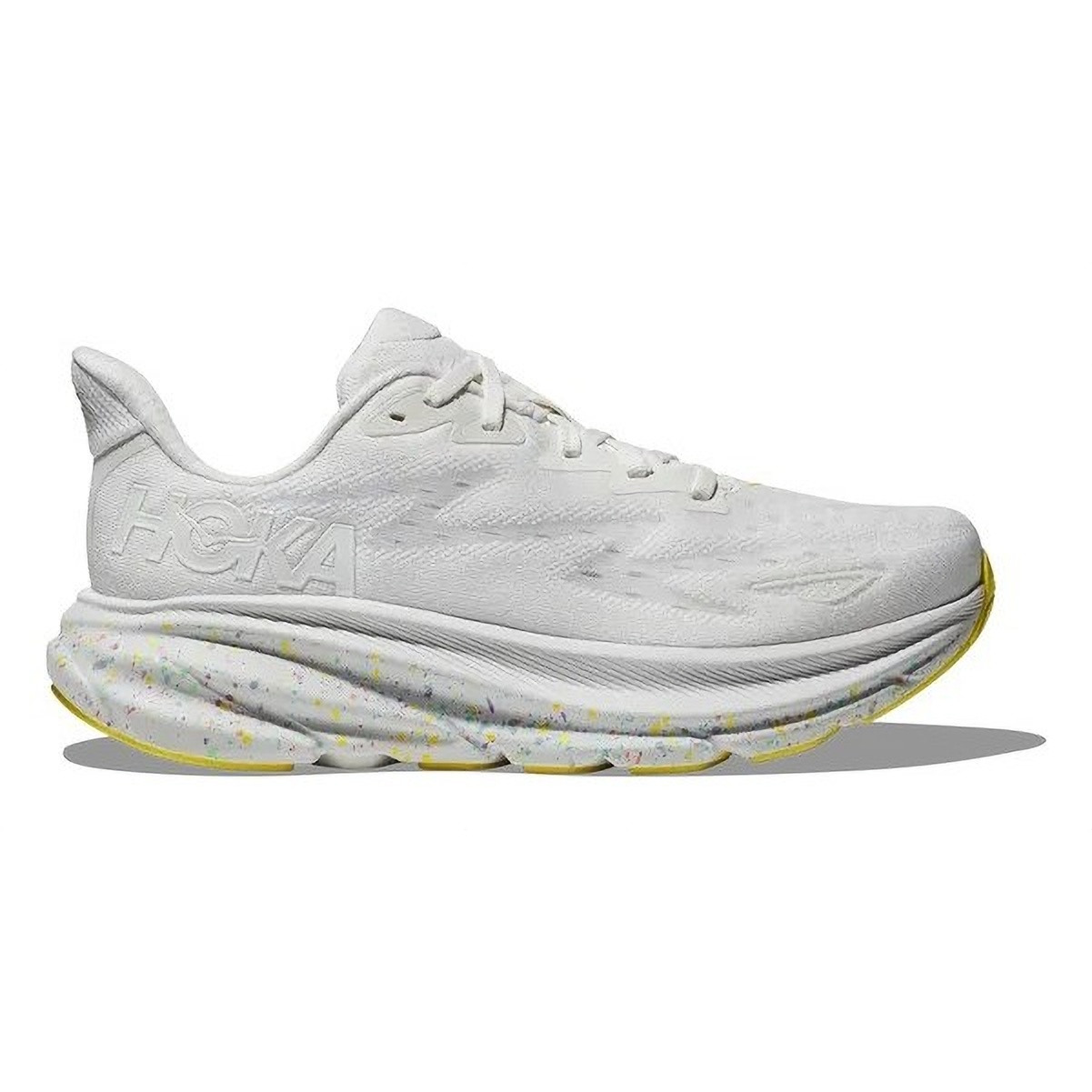 HOKA Men's Clifton White/Lemonade Running Shoes Free Shipping