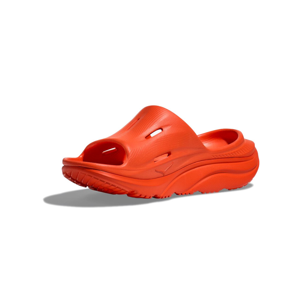 HOKA Unisex Ora Recovery Slide 3 Vibrant Orange Sandals - Free