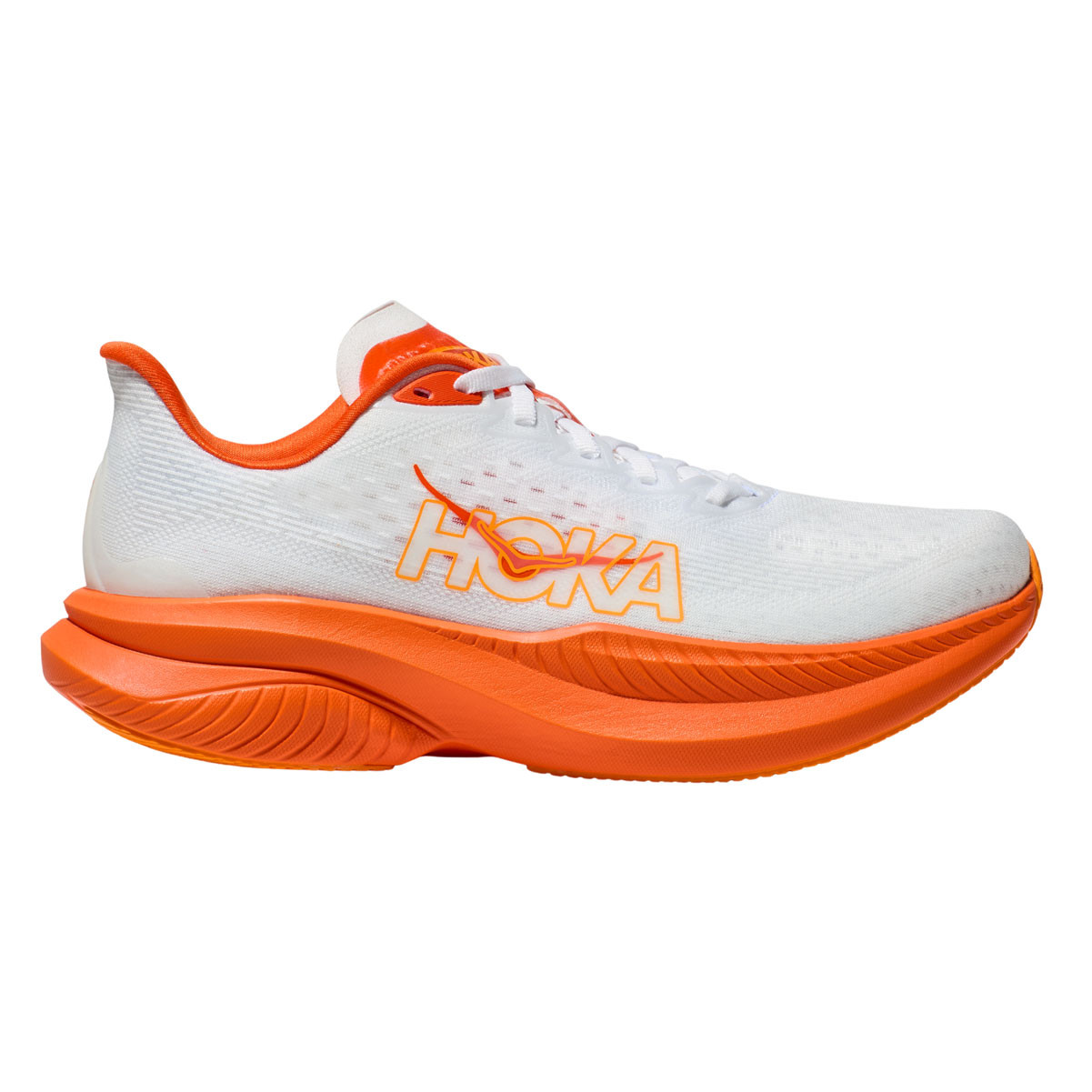 HOKA Women's Mach 6 Frost/Lava Running Shoes - Free Shipping