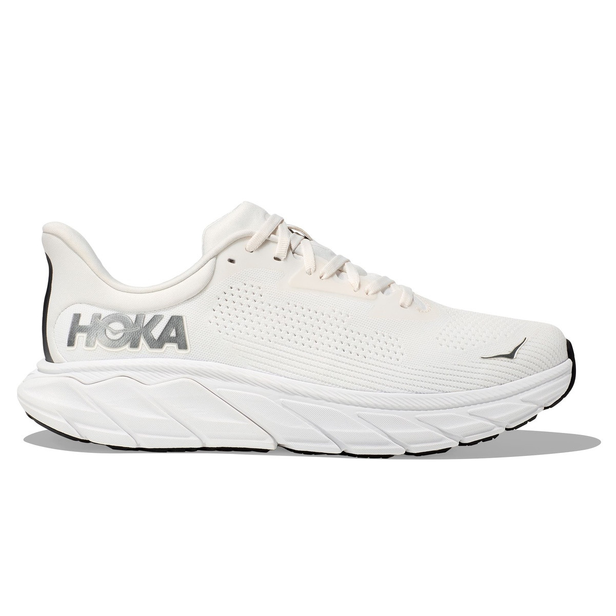 HOKA Men's Arahi 7 Blanc De Blanc/Steel Wool Running Shoes - Free
