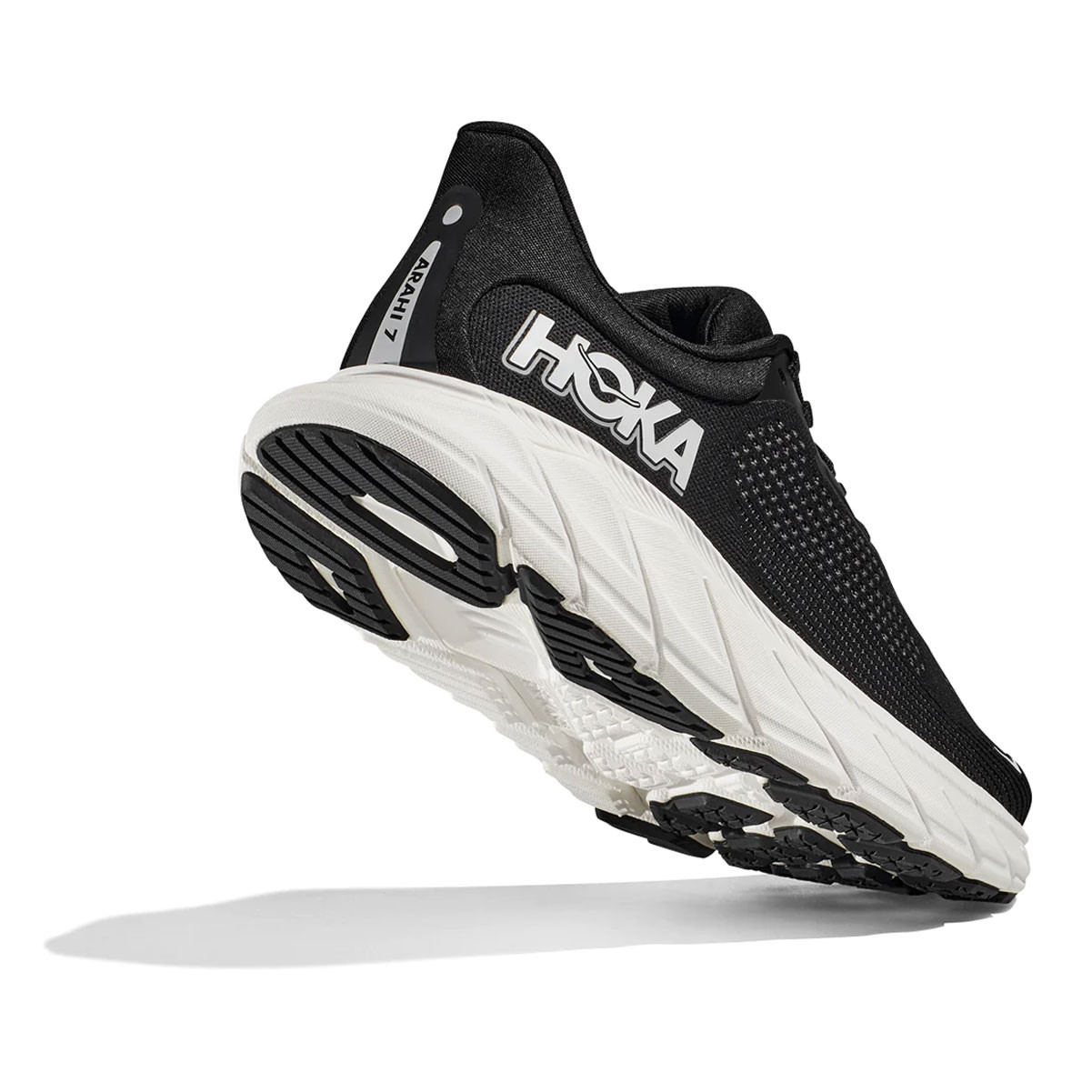 HOKA Men's Arahi 7 Black/White Running Shoes - Free Shipping