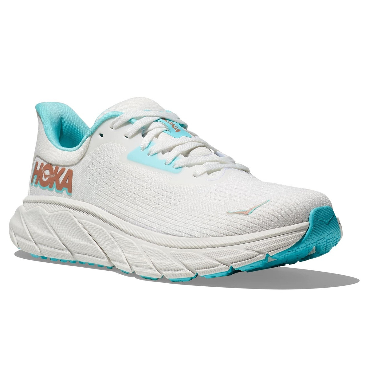 HOKA Women's Arahi 7 Frost/Rose Gold Running Shoes - Free Shipping