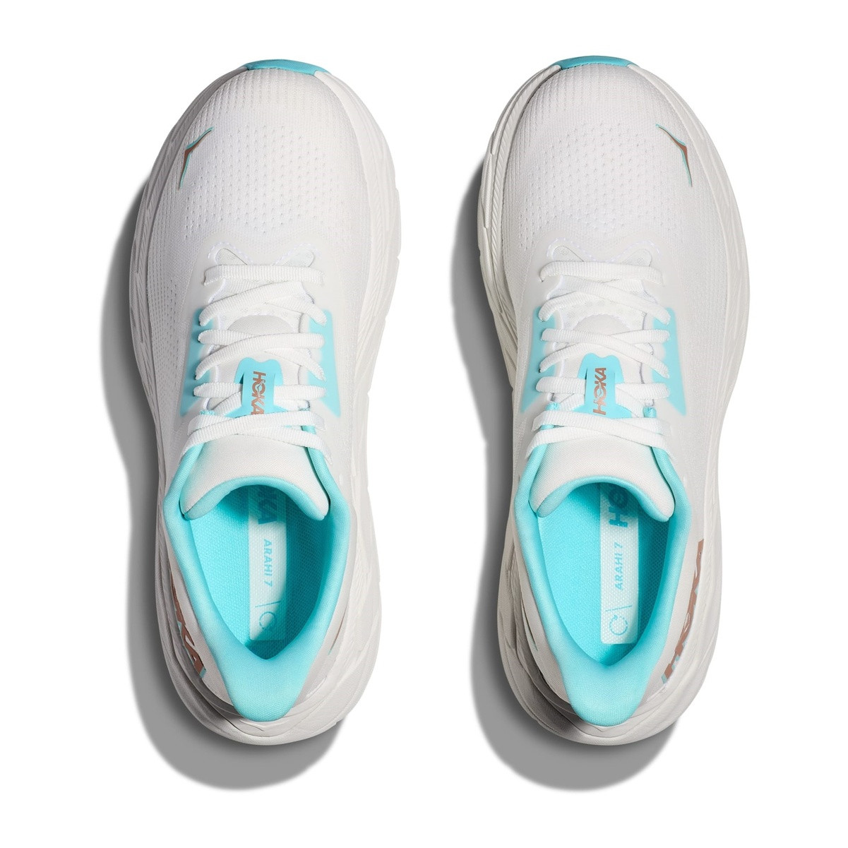 HOKA Women's Arahi 7 Frost/Rose Gold Running Shoes - Free Shipping