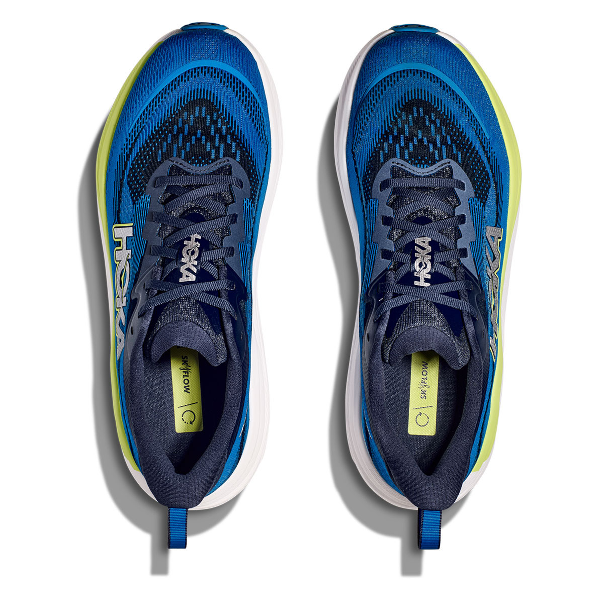 HOKA トレイルシューズ ターコイズ/ネイビー HOKA Men's Skyflow Wide Varsity Navy/Electric Cobalt Running Shoes