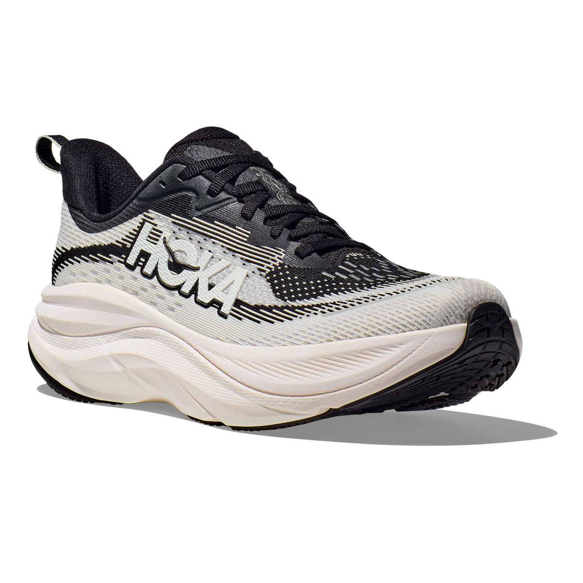 HOKA Women's Skyflow Wide Black/White Running Shoes - Free Shipping