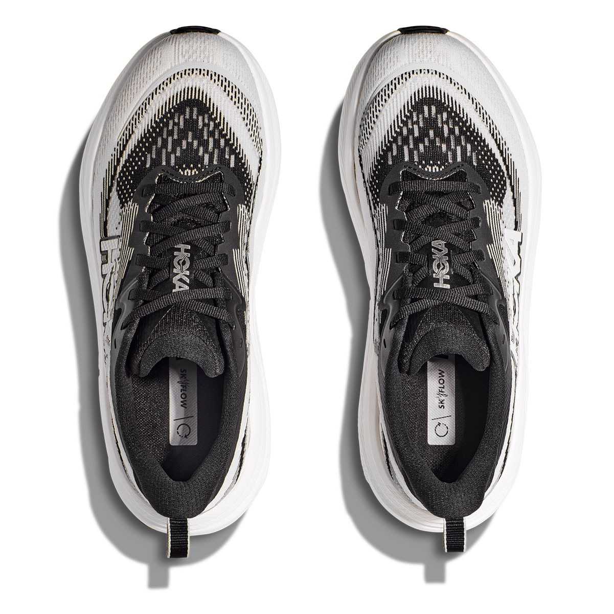 HOKA Women's Skyflow Wide Black/White Running Shoes - Free Shipping