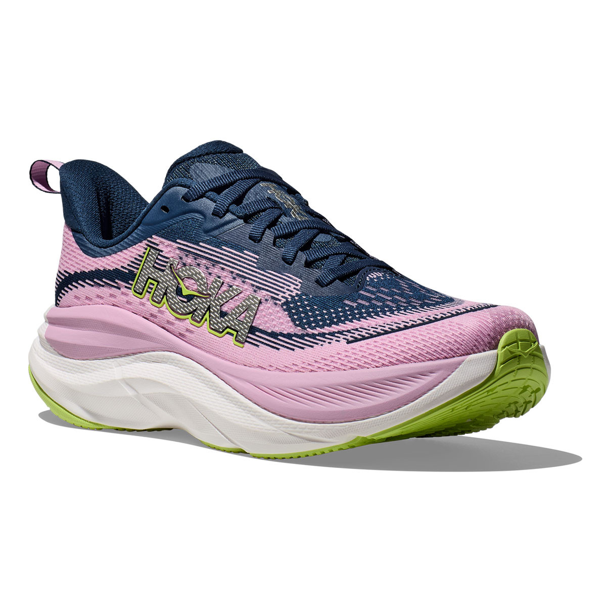 HOKA Women's Skyflow Wide Midnight/Pink Twilight Running Shoes