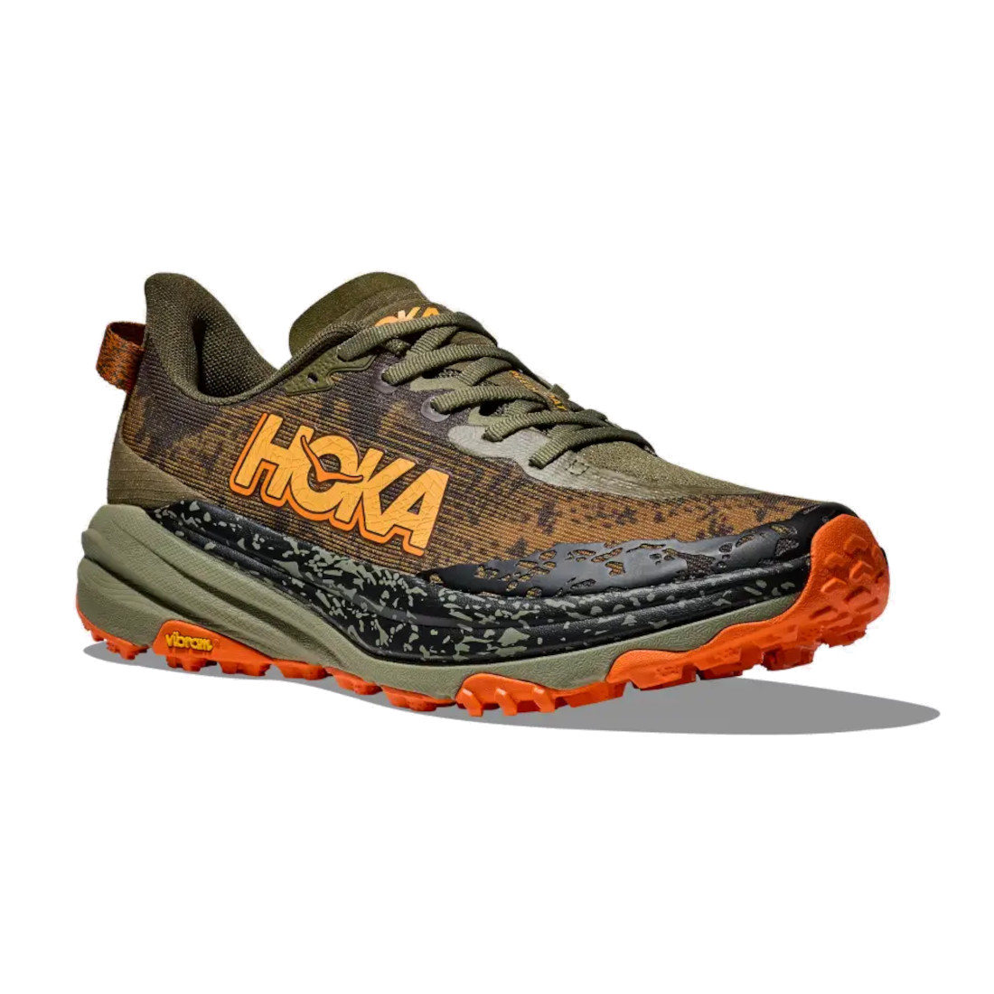HOKA Men's Speedgoat 6 Antique Olive/Squash Trail Running Shoes