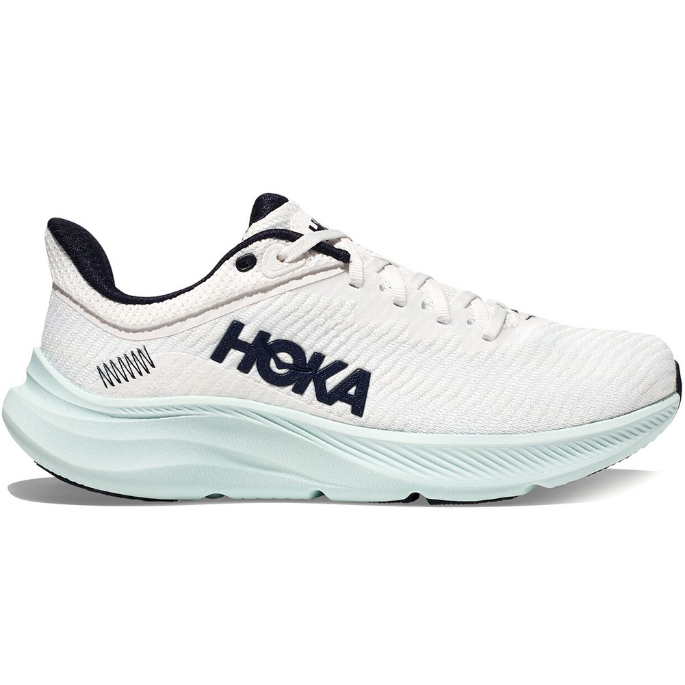 HOKA Women's Solimar Blanc De Blanc/Blue Glass Running Shoes