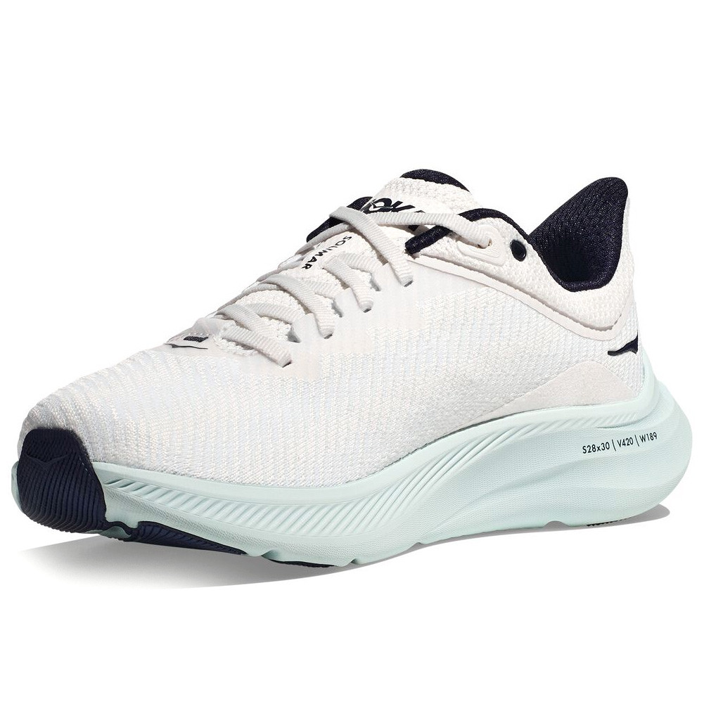 HOKA Women's Solimar Blanc De Blanc/Blue Glass Running Shoes