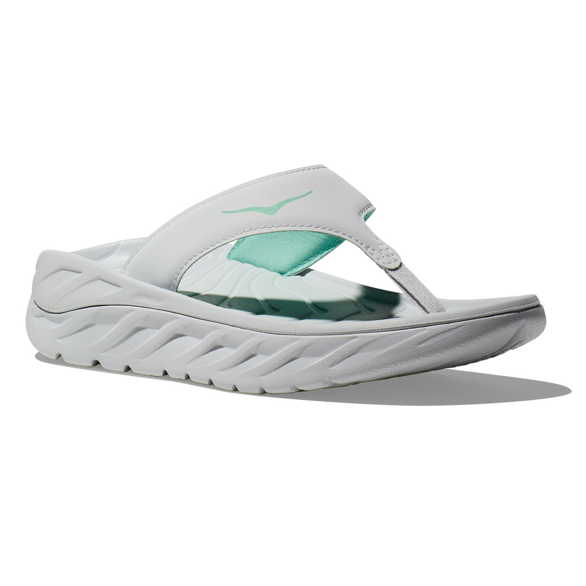 靴 HOKA W ORA RECOVERY FLIP 25cm HOKA Women's Ora Recovery Cosmic Grey/Seafoam Flip Sandals - Free