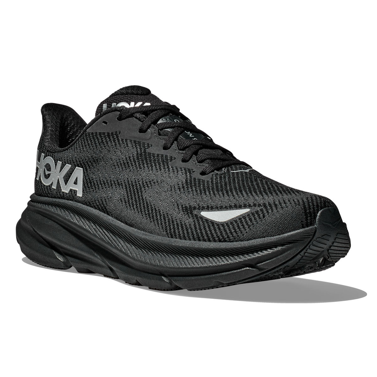 HOKA Men's Clifton 9 GTX Black/Black Running Shoes - Free Shipping