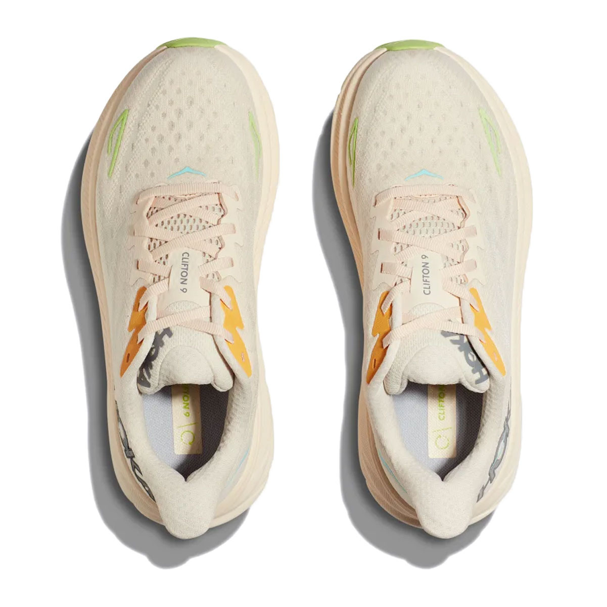 HOKA Women's Clifton 9 Vanilla/Astral Running Shoes (1127896-VLS