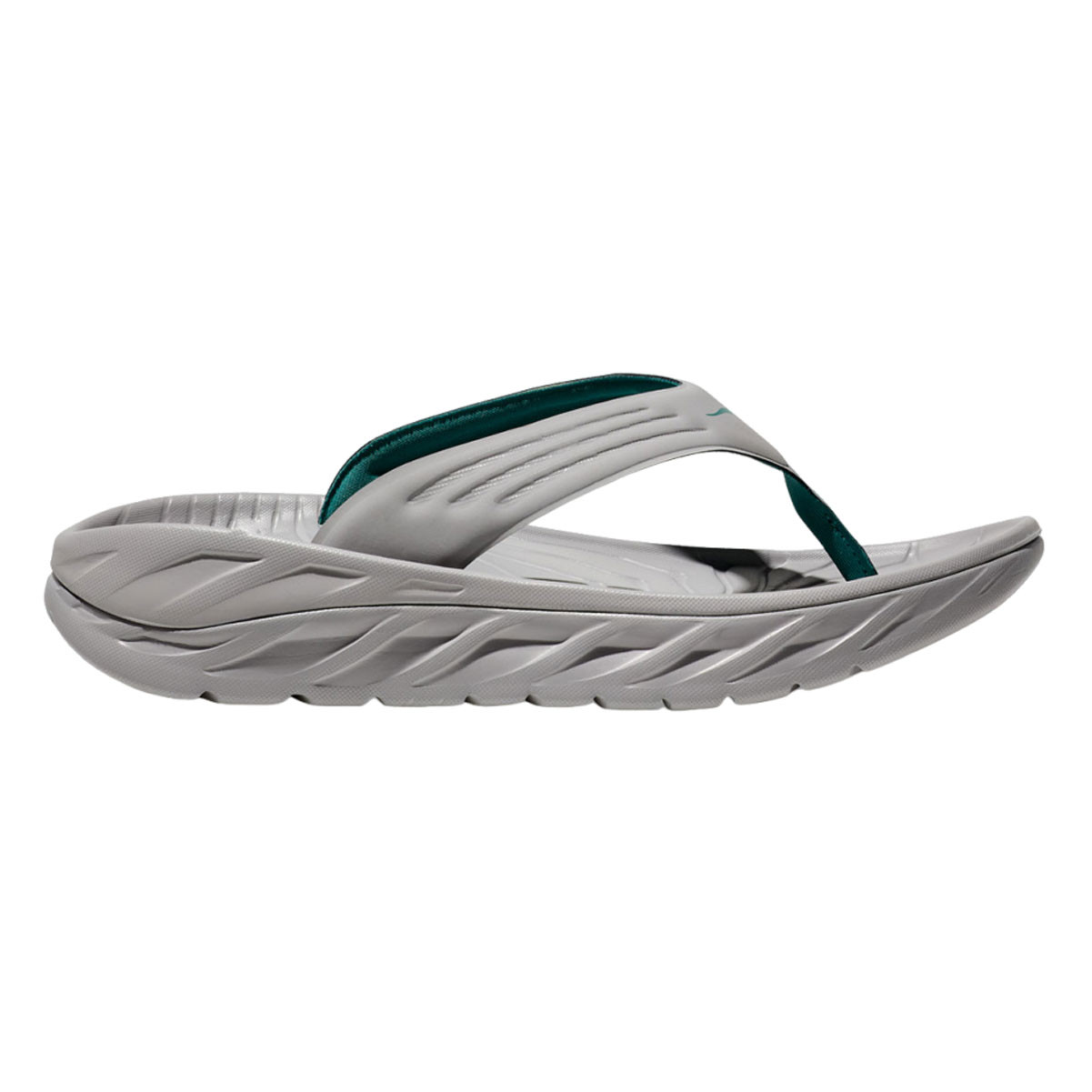 HOKA Men's Ora Recovery Stellar Grey/Oceanic Flip Sandals - Free
