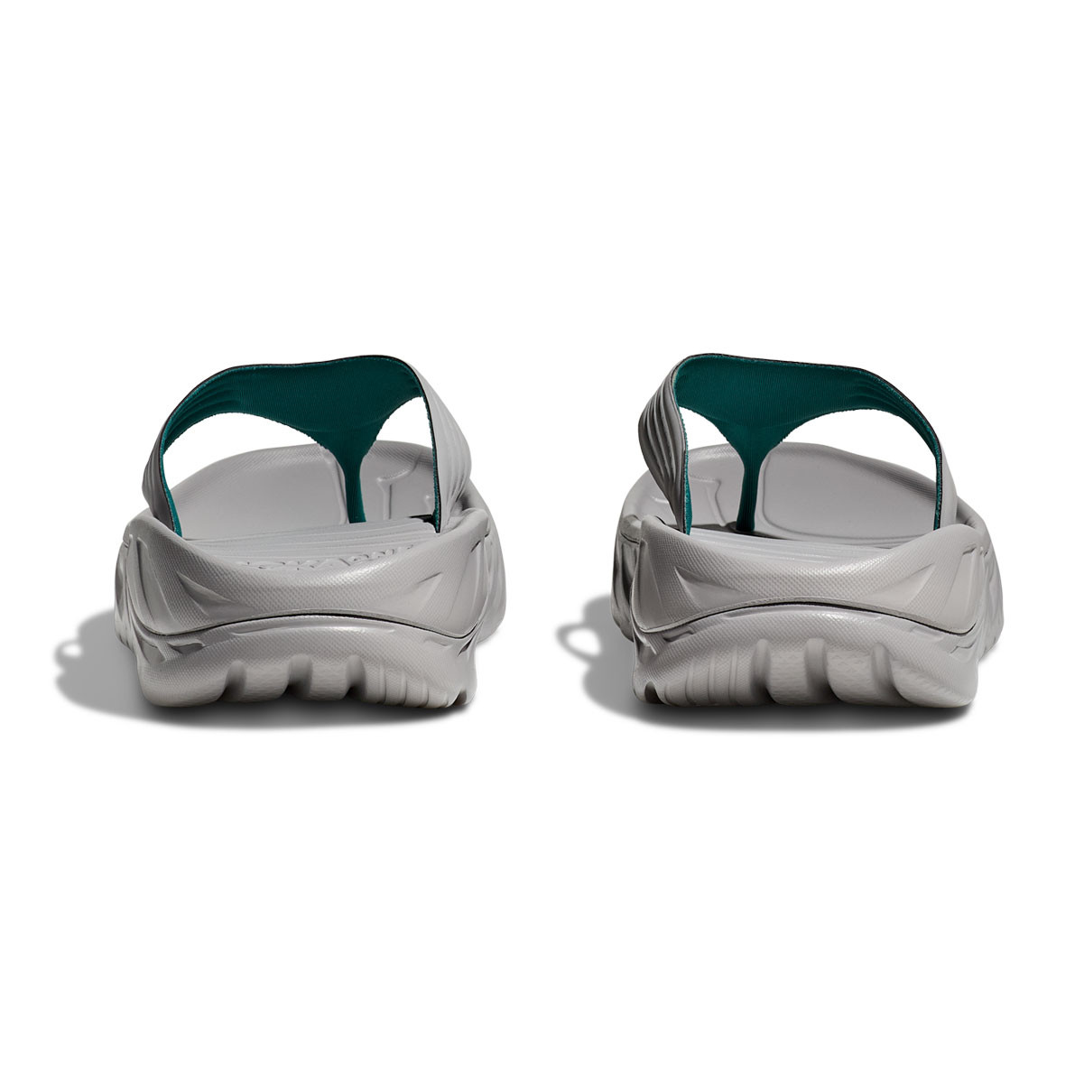 HOKA Men's Ora Recovery Stellar Grey/Oceanic Flip Sandals - Free