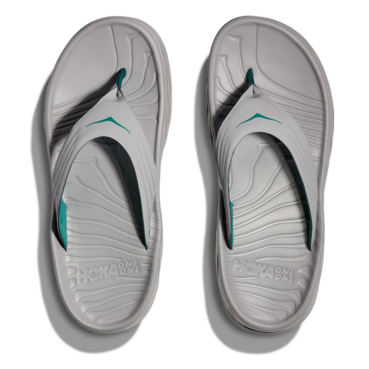 HOKA ONE ONE／ORA RECOVERY FLIP グレー 8 HOKA Men's Ora Recovery Stellar Grey/Oceanic Flip Sandals
