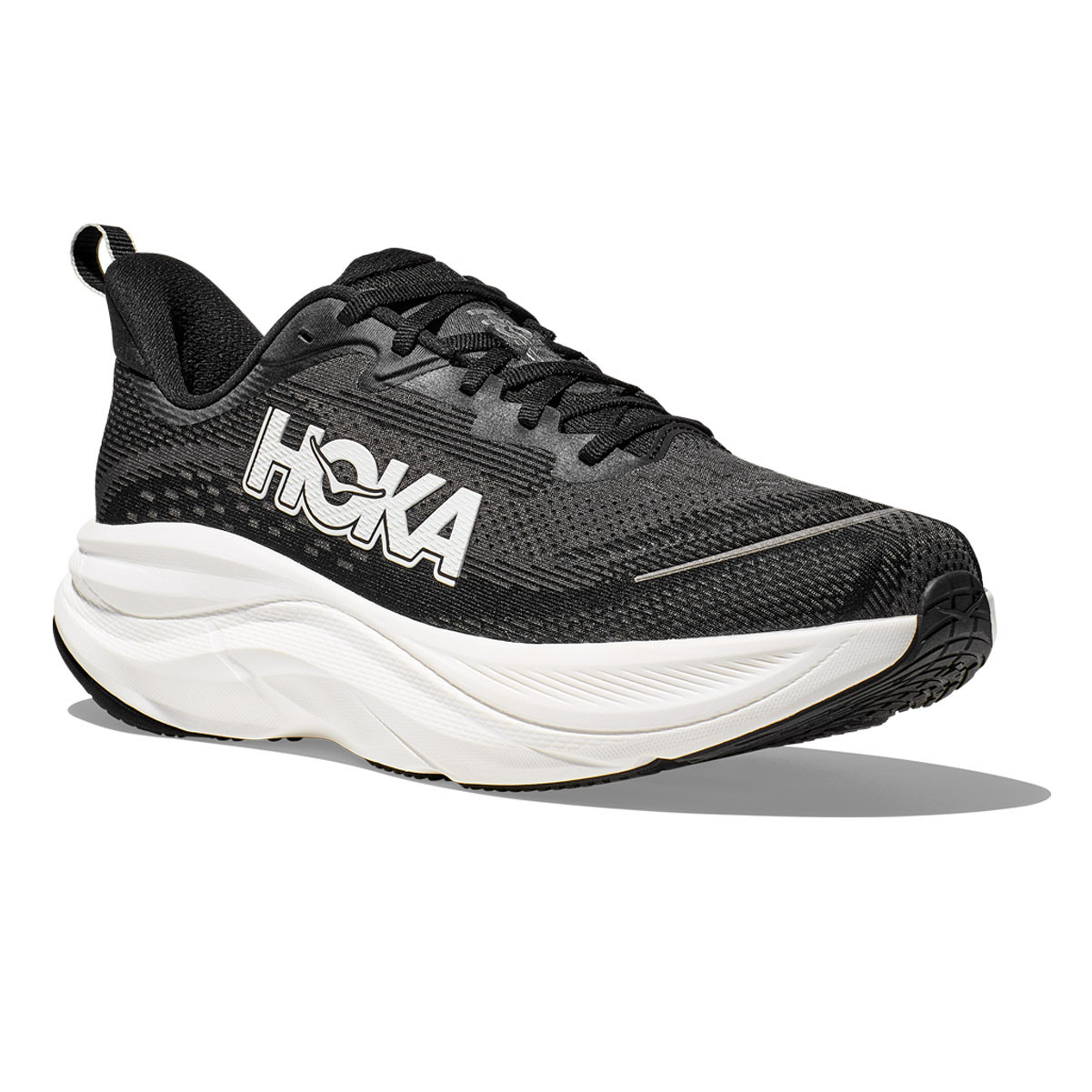 HOKA Men's Skyflow Wide Black/White Running Shoes - Free Shipping