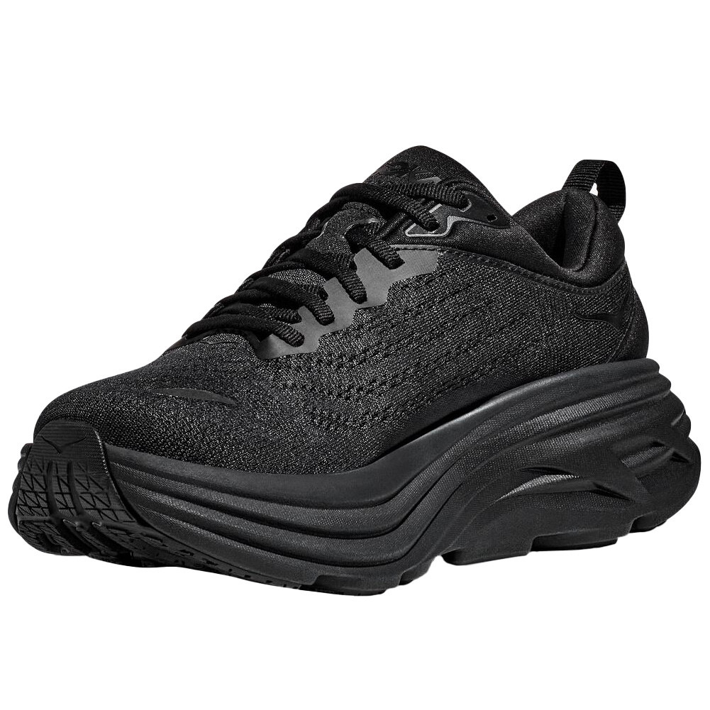 HOKA Men's Bondi 8 X-Wide Black/Black Running Shoes - Free Shipping