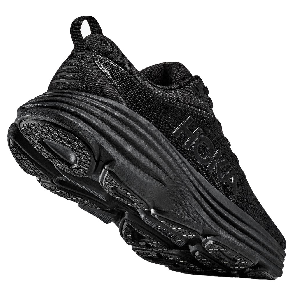 HOKA Men's Bondi 8 X-Wide Black/Black Running Shoes - Free Shipping