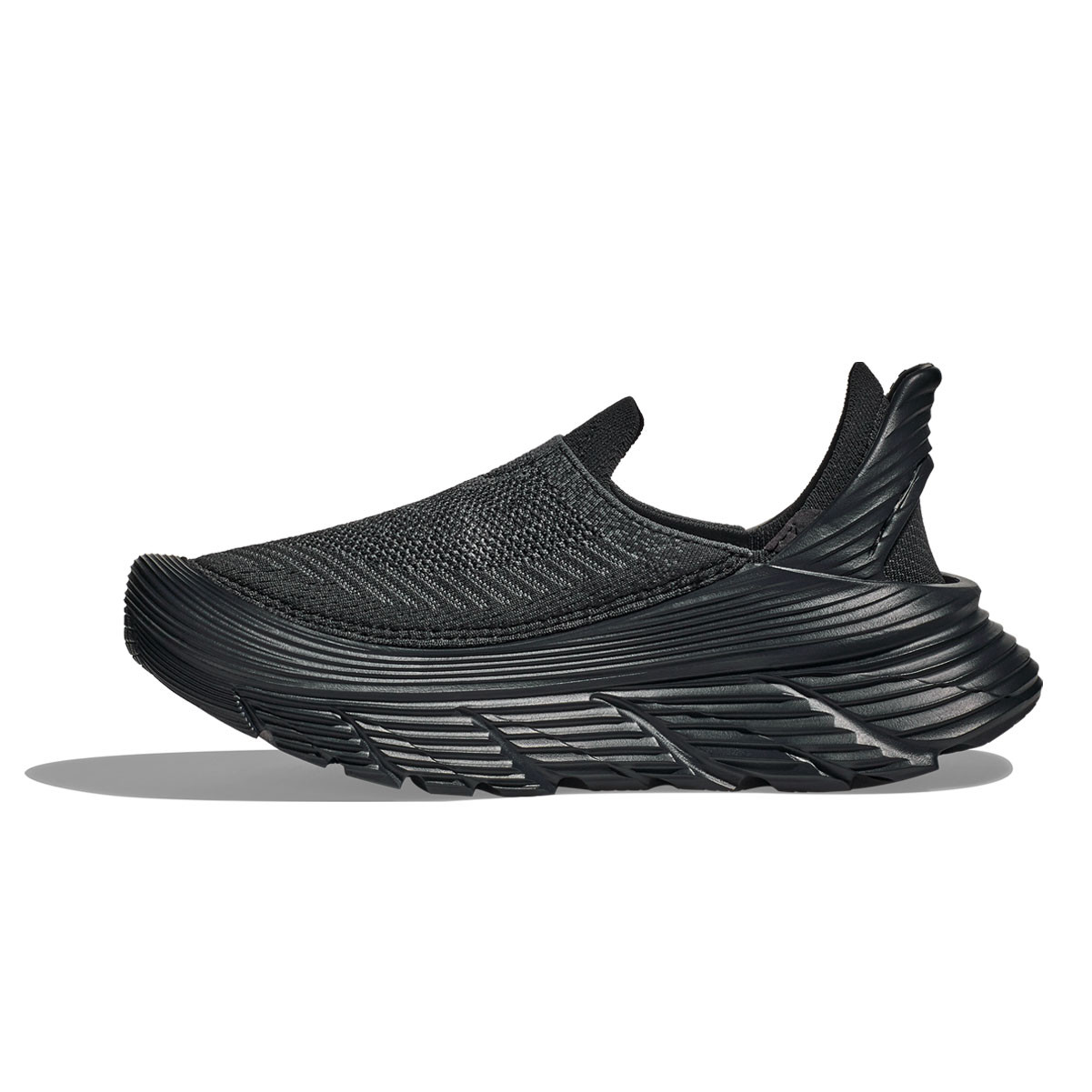 HOKA Unisex Restore TC Black/Black Recovery Shoes - Free Shipping