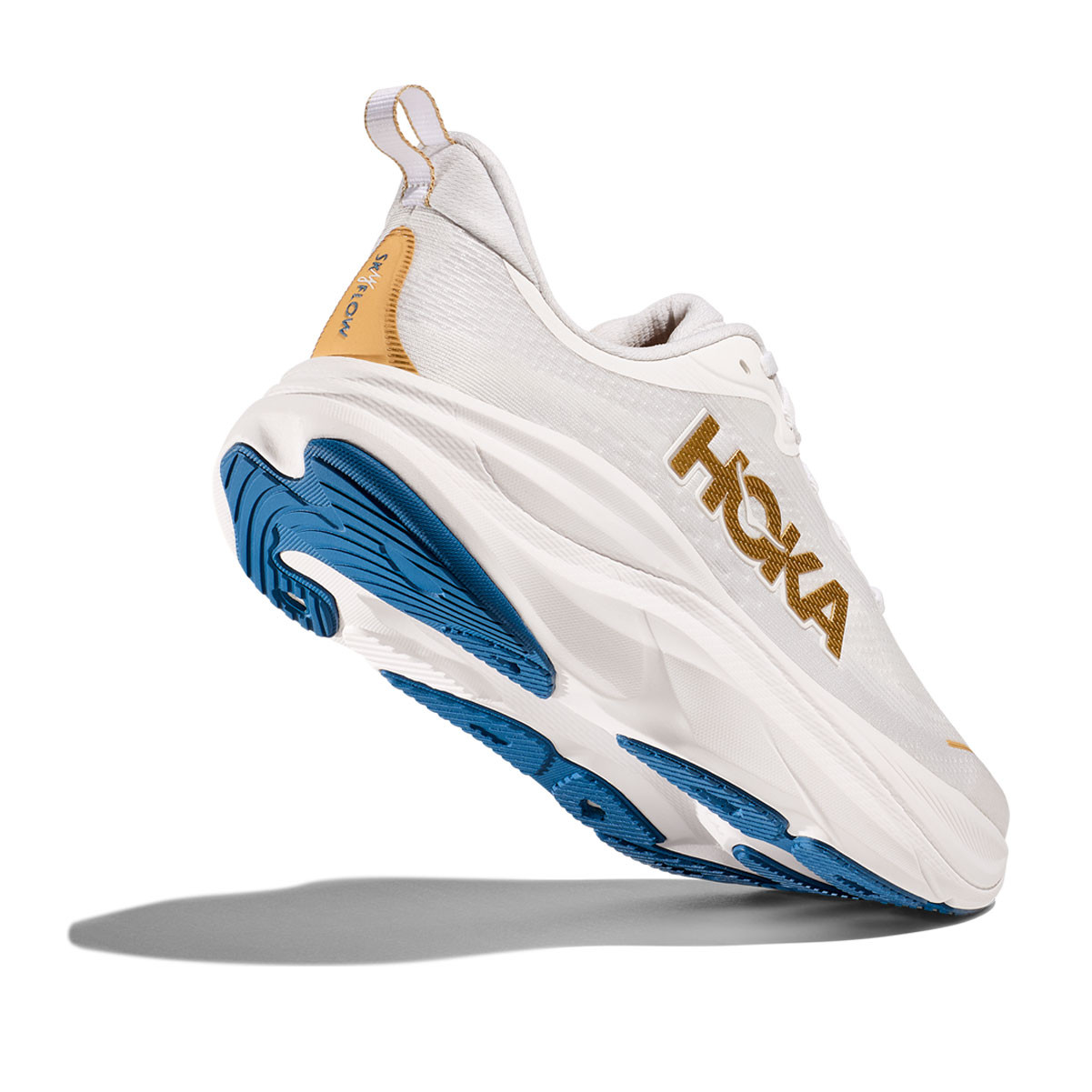HOKA Men's Skyflow Frost/Gold Running Shoes - Free Shipping
