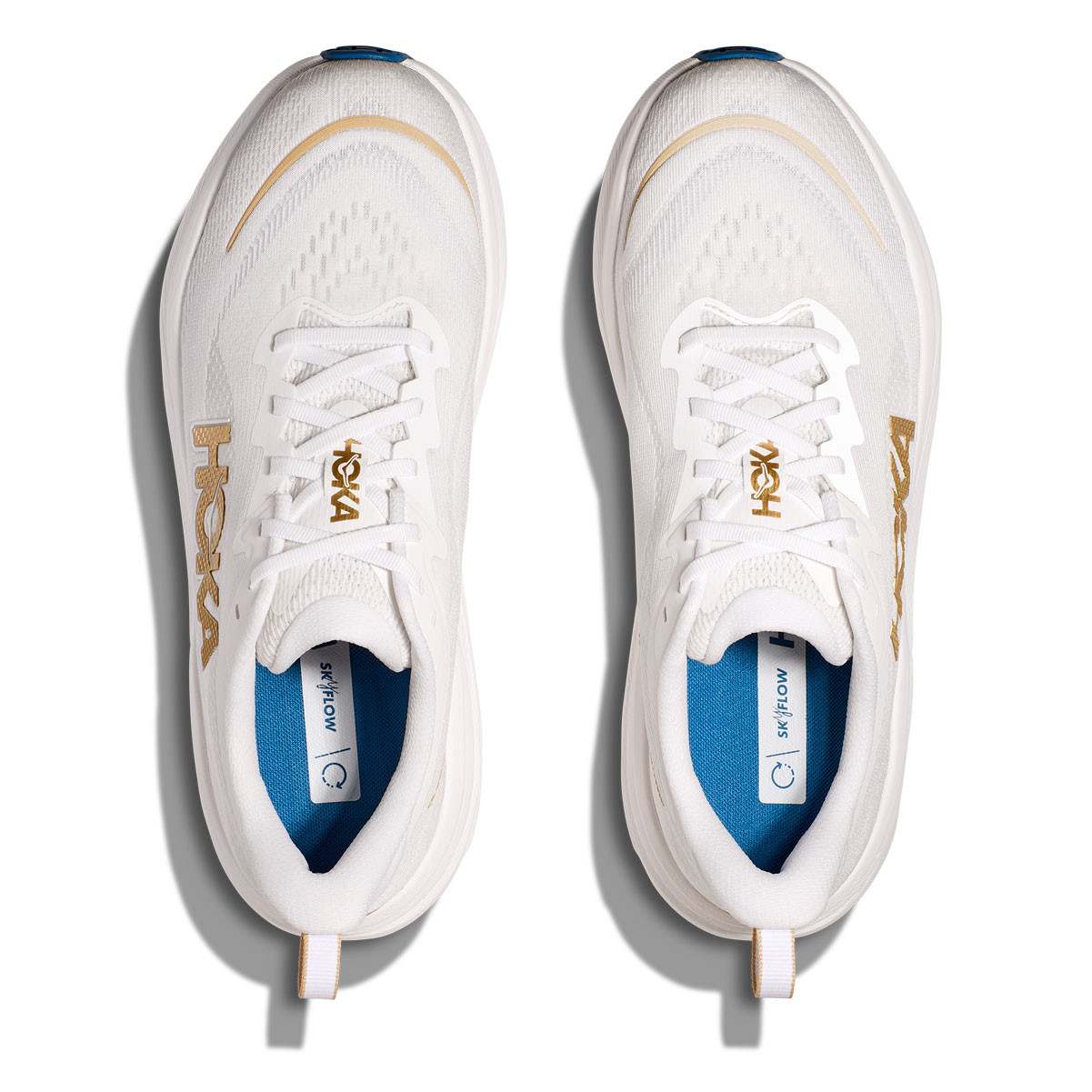 HOKA Men's Skyflow Frost/Gold Running Shoes - Free Shipping
