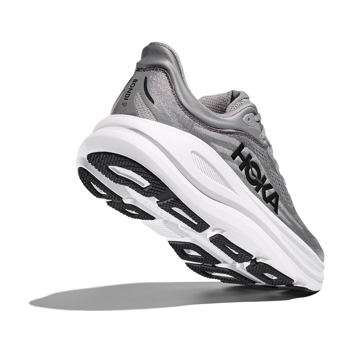 HOKA Men's Bondi 9 Galactic Grey/Stellar Grey Running Shoes - Free