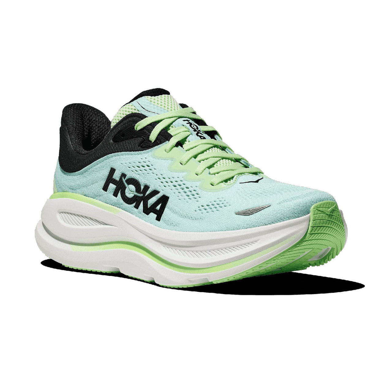 HOKA Men's Bondi 9 Luna Moth/Blue Spark Running Shoes - Free Shipping