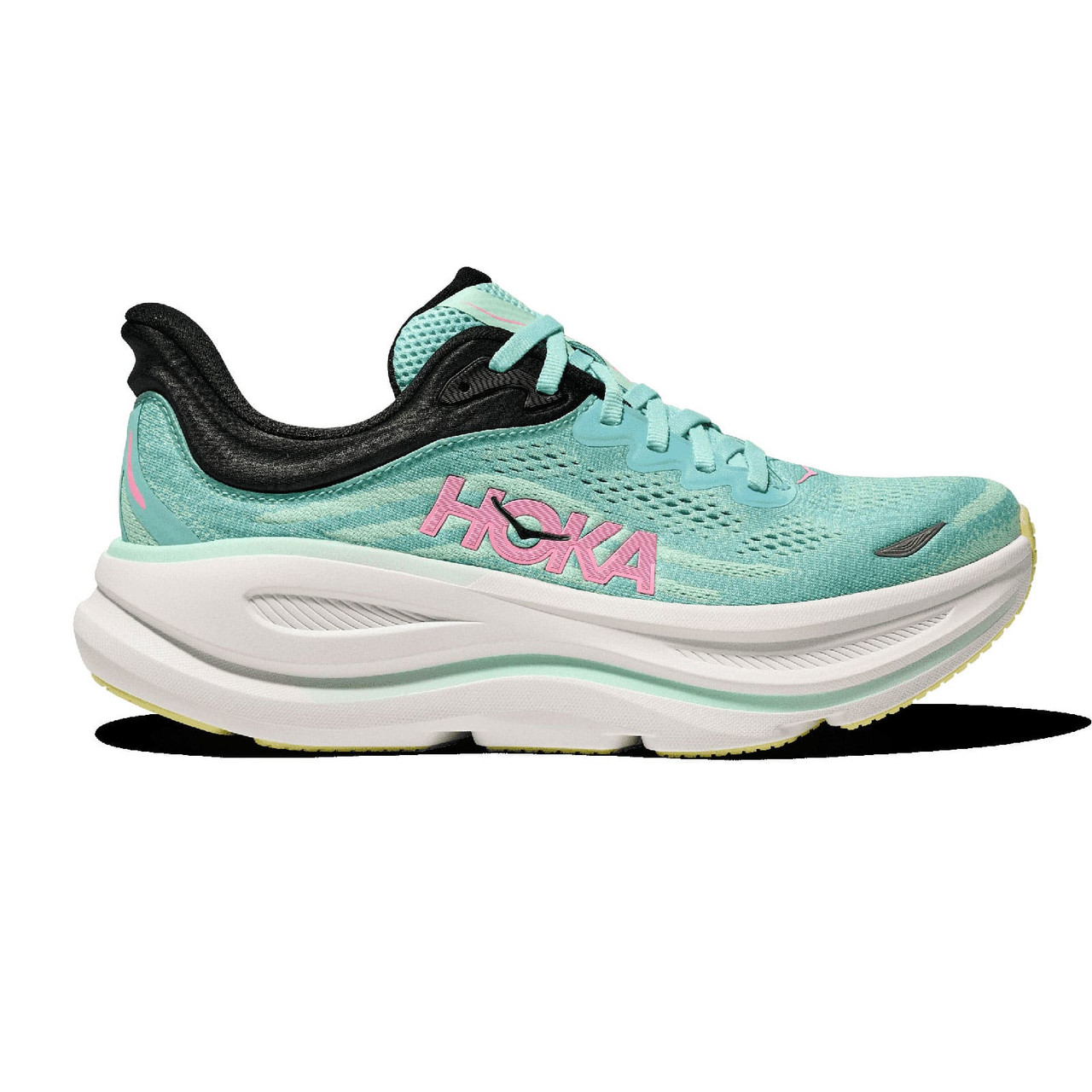 HOKA Women's Bondi 9 Blue Spark/Mint Fluorite Running Shoes - Free